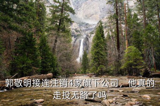 郭敬明接連注銷4家旗下公司，他真的走投無路了嗎