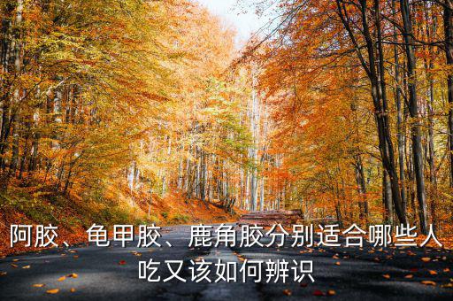 阿膠、龜甲膠、鹿角膠分別適合哪些人吃又該如何辨識