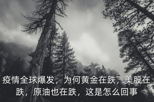 疫情全球爆發(fā)，為何黃金在跌，美股在跌，原油也在跌，這是怎么回事