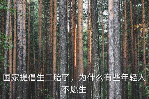 國(guó)家提倡生二胎了，為什么有些年輕人不愿生