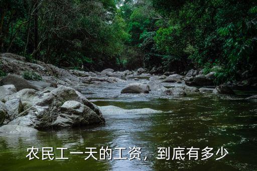 農(nóng)民工一天的工資，到底有多少