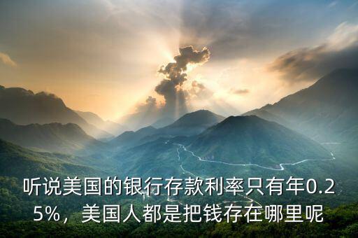 聽說美國的銀行存款利率只有年0.25%，美國人都是把錢存在哪里呢