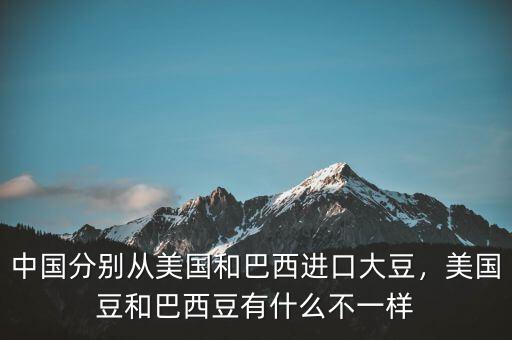 中國分別從美國和巴西進(jìn)口大豆，美國豆和巴西豆有什么不一樣