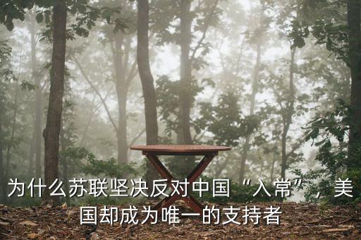 美國為什么反對中國qe,為什么蘇聯堅決反對中國入常