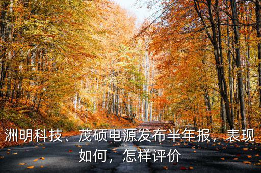 洲明科技、茂碩電源發(fā)布半年報，表現(xiàn)如何，怎樣評價