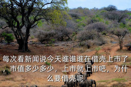 每次看新聞?wù)f今天誰誰誰在借殼上市了，市值多少多少，上市就上市吧，為什么要借殼呢