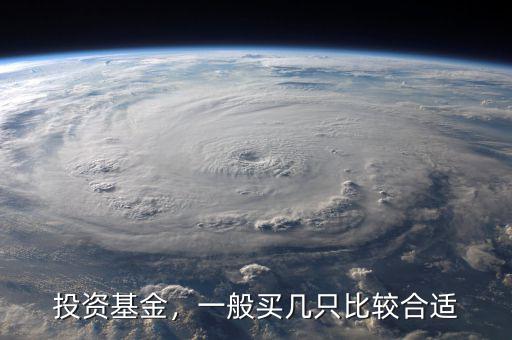 投資基金，一般買幾只比較合適