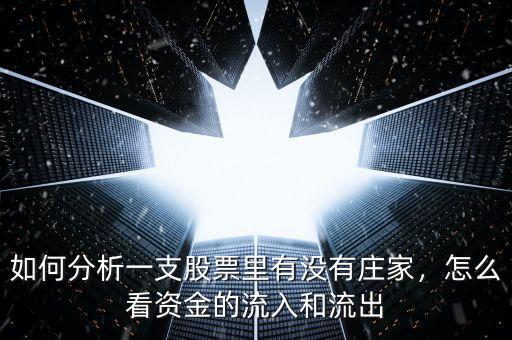 如何分析一支股票里有沒有莊家，怎么看資金的流入和流出