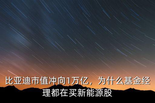 比亞迪市值沖向1萬億，為什么基金經(jīng)理都在買新能源股