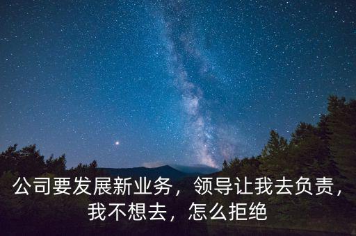 公司要發(fā)展新業(yè)務(wù)，領(lǐng)導(dǎo)讓我去負(fù)責(zé)，我不想去，怎么拒絕