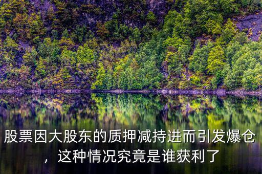 股票因大股東的質(zhì)押減持進而引發(fā)爆倉，這種情況究竟是誰獲利了