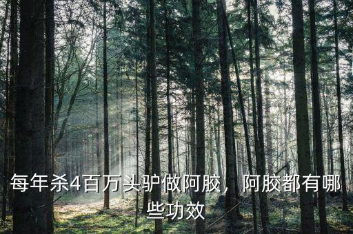 每年殺4百萬(wàn)頭驢做阿膠，阿膠都有哪些功效