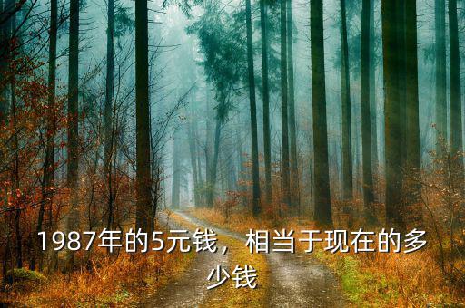 1987年的5元錢，相當(dāng)于現(xiàn)在的多少錢