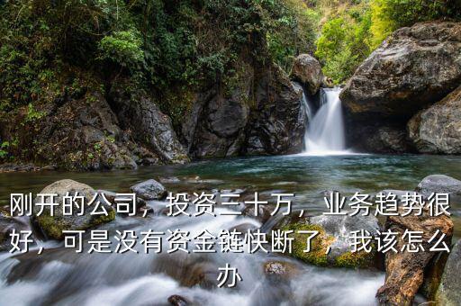 剛開的公司，投資三十萬，業(yè)務趨勢很好，可是沒有資金鏈快斷了，我該怎么辦