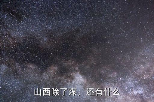 山西除了煤，還有什么