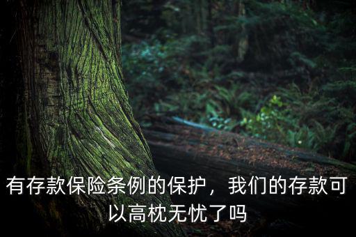 有存款保險條例的保護(hù)，我們的存款可以高枕無憂了嗎