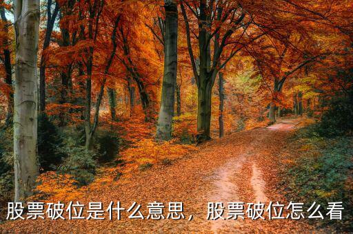 股票破位是什么意思，股票破位怎么看