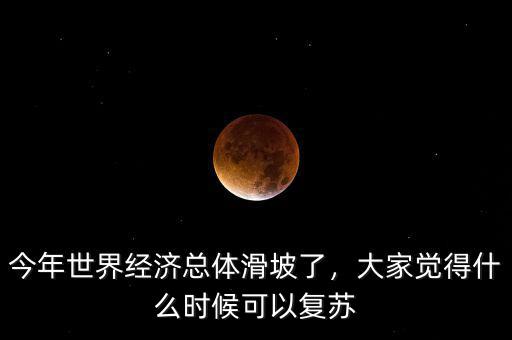 今年世界經(jīng)濟(jì)總體滑坡了，大家覺得什么時(shí)候可以復(fù)蘇