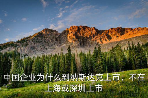 中國(guó)企業(yè)為什么到納斯達(dá)克上市，不在上海或深圳上市