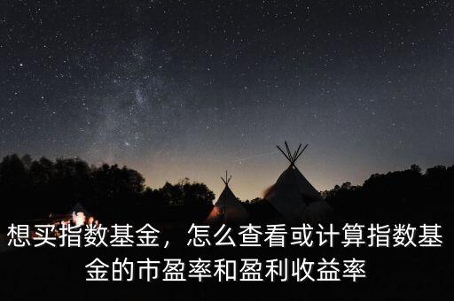 想買指數(shù)基金，怎么查看或計算指數(shù)基金的市盈率和盈利收益率