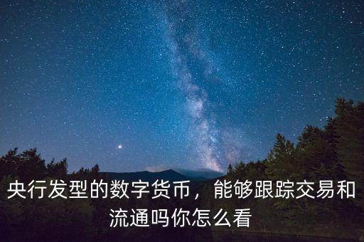 央行發(fā)型的數(shù)字貨幣，能夠跟蹤交易和流通嗎你怎么看