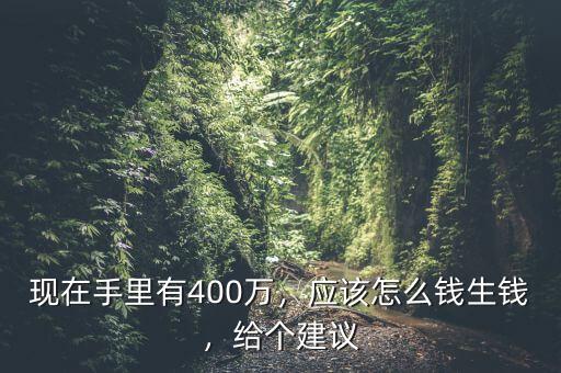 現(xiàn)在手里有400萬(wàn)，應(yīng)該怎么錢生錢，給個(gè)建議