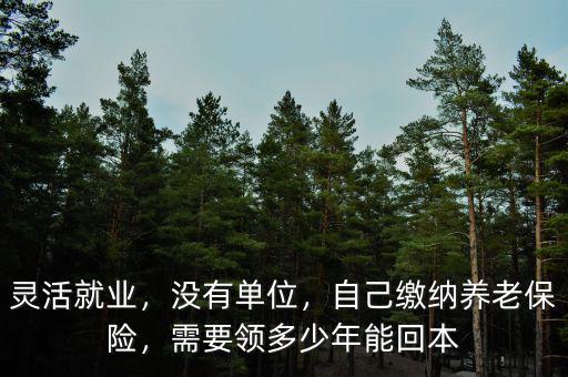 靈活就業(yè)，沒有單位，自己繳納養(yǎng)老保險(xiǎn)，需要領(lǐng)多少年能回本