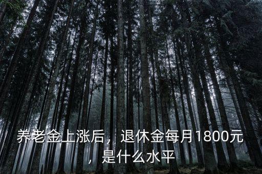 養(yǎng)老金上漲后，退休金每月1800元，是什么水平