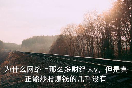 為什么網(wǎng)絡(luò)上那么多財經(jīng)大v，但是真正能炒股賺錢的幾乎沒有