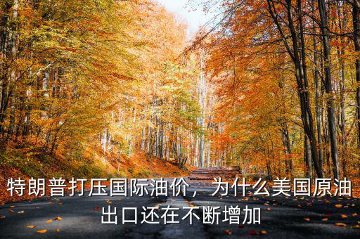 特朗普打壓國際油價，為什么美國原油出口還在不斷增加