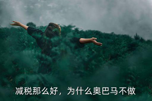 減稅那么好，為什么奧巴馬不做