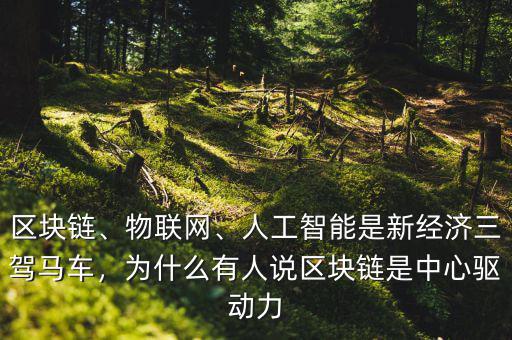 區(qū)塊鏈、物聯(lián)網(wǎng)、人工智能是新經濟三駕馬車，為什么有人說區(qū)塊鏈是中心驅動力
