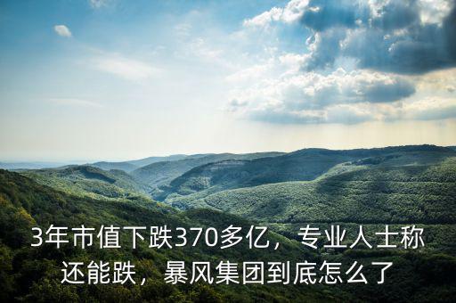 3年市值下跌370多億，專業(yè)人士稱還能跌，暴風(fēng)集團到底怎么了