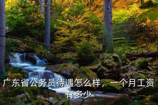 廣東省公務(wù)員待遇怎么樣，一個(gè)月工資有多少