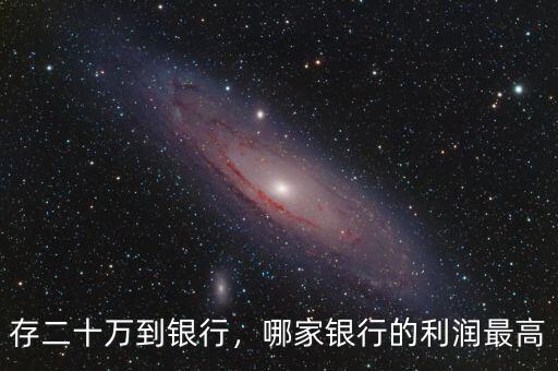 存二十萬到銀行，哪家銀行的利潤最高