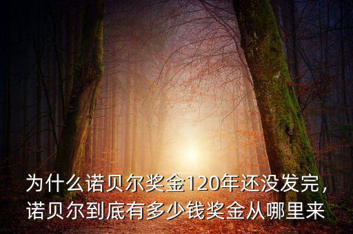 為什么諾貝爾獎金120年還沒發(fā)完，諾貝爾到底有多少錢獎金從哪里來