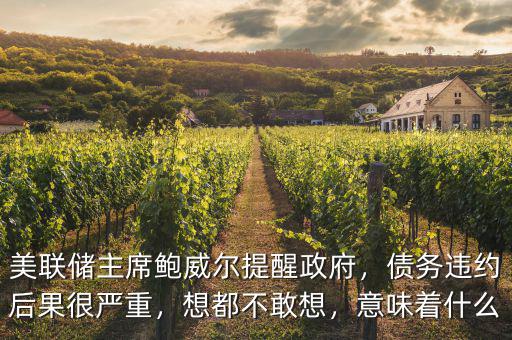 美聯(lián)儲(chǔ)主席鮑威爾提醒政府，債務(wù)違約后果很嚴(yán)重，想都不敢想，意味著什么