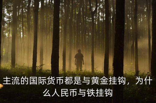 主流的國際貨幣都是與黃金掛鉤，為什么人民幣與鐵掛鉤
