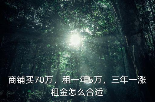 商鋪租金漲多少合適,三年一漲租金。怎么合適