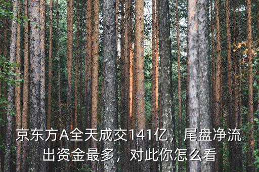 京東方A全天成交141億，尾盤凈流出資金最多，對此你怎么看