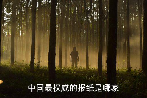 中國最權威的報紙是哪家