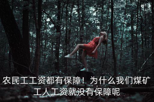 農(nóng)民工工資都有保障！為什么我們煤礦工人工資就沒有保障呢