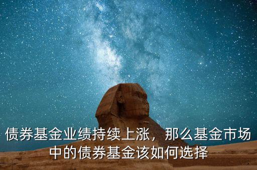債券基金業(yè)績持續(xù)上漲，那么基金市場中的債券基金該如何選擇