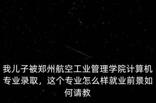 我兒子被鄭州航空工業(yè)管理學(xué)院計(jì)算機(jī)專業(yè)錄取，這個(gè)專業(yè)怎么樣就業(yè)前景如何請(qǐng)教