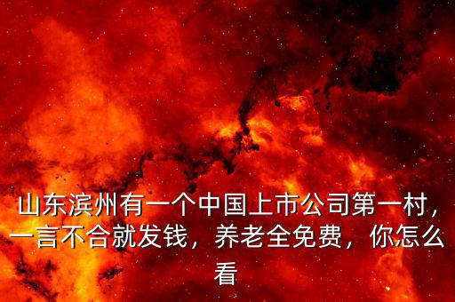 山東濱州有一個中國上市公司第一村，一言不合就發(fā)錢，養(yǎng)老全免費，你怎么看