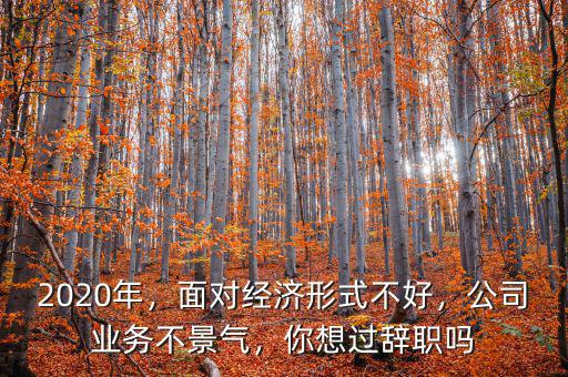 2020年，面對(duì)經(jīng)濟(jì)形式不好，公司業(yè)務(wù)不景氣，你想過(guò)辭職嗎