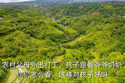 農(nóng)村父母外出打工，孩子跟著爺爺奶奶你們怎么看，這樣對孩子好嗎