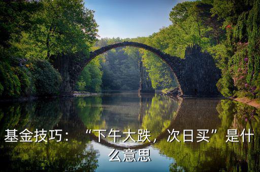 基金技巧：“下午大跌，次日買”是什么意思