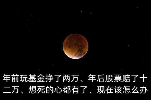 年前玩基金掙了兩萬、年后股票賠了十二萬、想死的心都有了、現(xiàn)在該怎么辦