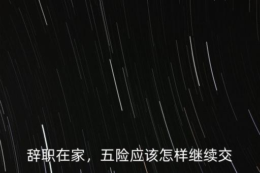 辭職在家，五險應(yīng)該怎樣繼續(xù)交